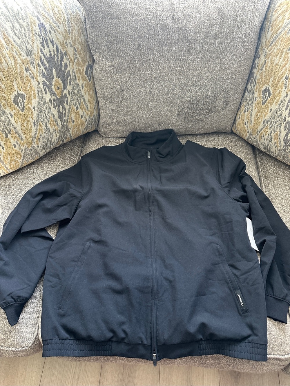 Jaanuu Black Full-Zip Bomber Jacket